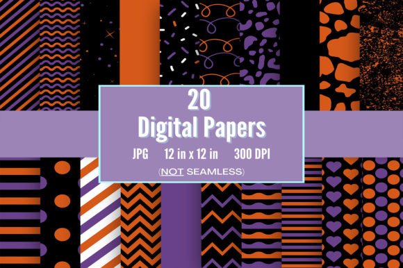 Download Orange, Purple, Black Halloween Papers - Halloween papers Collection