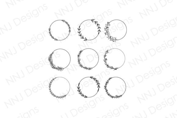 Download Circle Leaf Frame Outline SVG - Leaf frame Collection