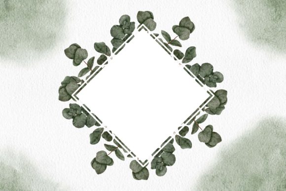 Download Watercolor Eucalyptus Leaf Frame Border - Leaf frame Collection