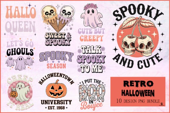 Download Retro Halloween PNG Bundle - Premium Resources